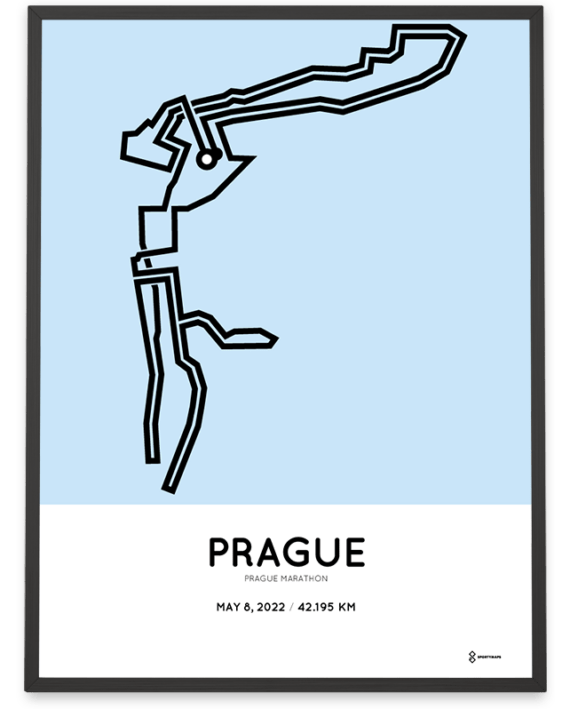2022 Prague marathon course poster