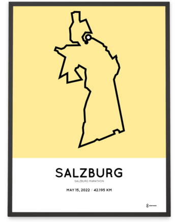 2022 Salzburg marathon Sportymaps course poster