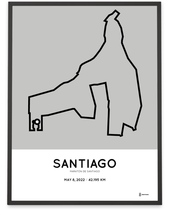 2022 Maratón de Santiago course poster