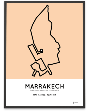 2022 marrakech marathon parcours poster