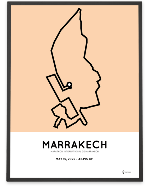 2022 marrakech marathon parcours poster