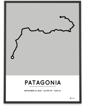 2022 patagonia international marathon Sportymaps course poster