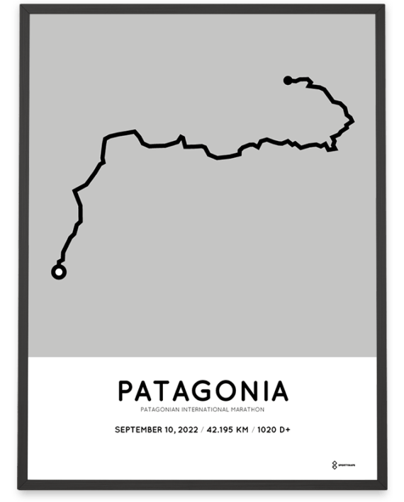 2022 patagonia international marathon Sportymaps course poster