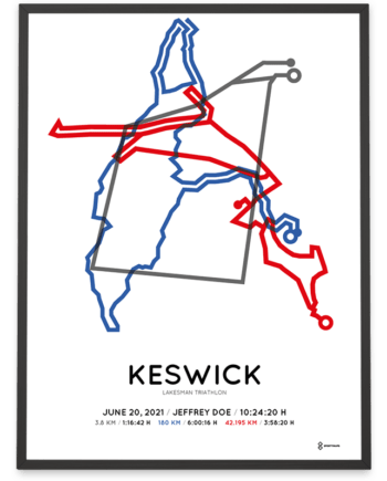 2021 lakesman triathlon sportymaps course poster