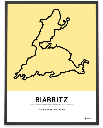 2022 Biarritz marathon parcours poster