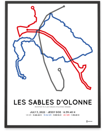 2022 Ironman 70.3 Les Sables d'Olonne-Vendée parcours poster