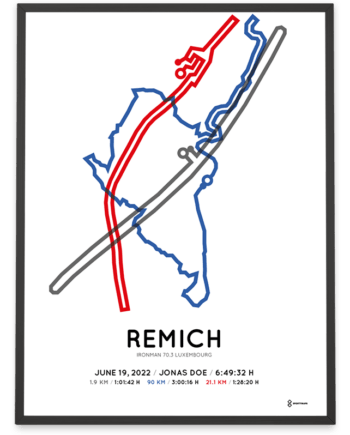 2022 Ironman 70.3 Luxembourg parcours poster