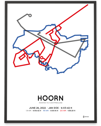 2022 Ironman 70.3 Westfriesland parcours poster