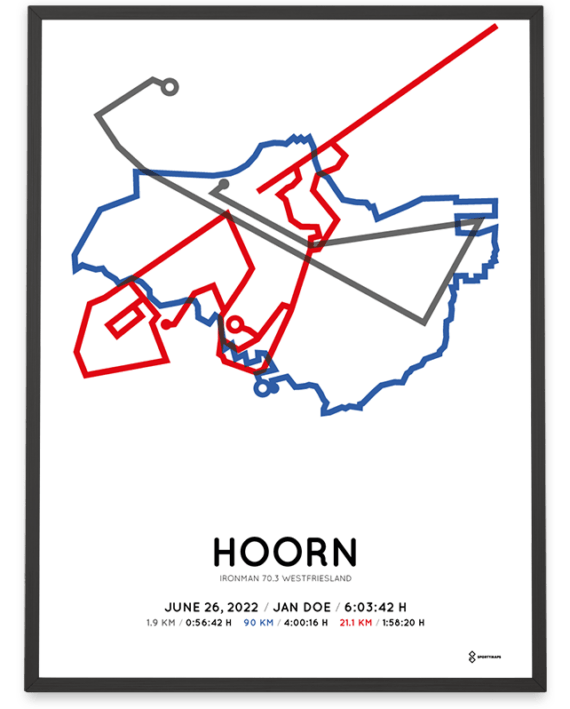 2022 Ironman 70.3 Westfriesland parcours poster