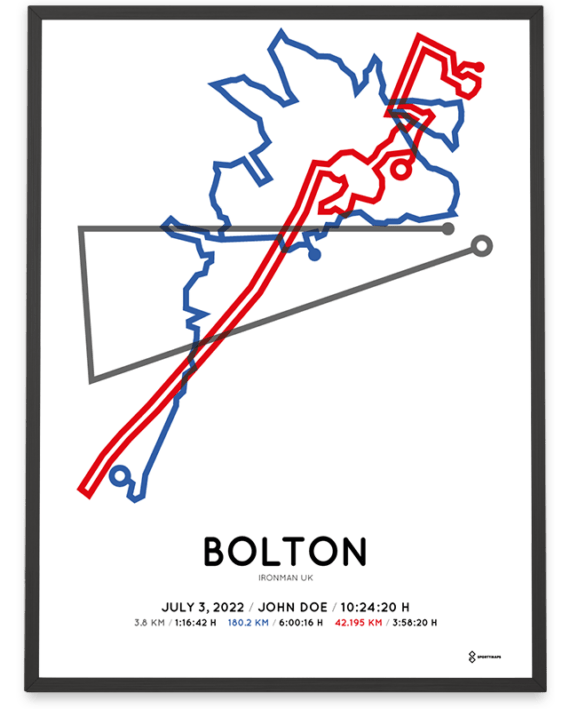 2022 Ironman Bolton Sportymaps course poster