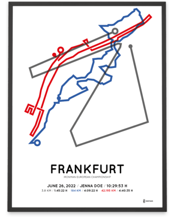 2022 Ironman Frankfurt Sportymaps course poster