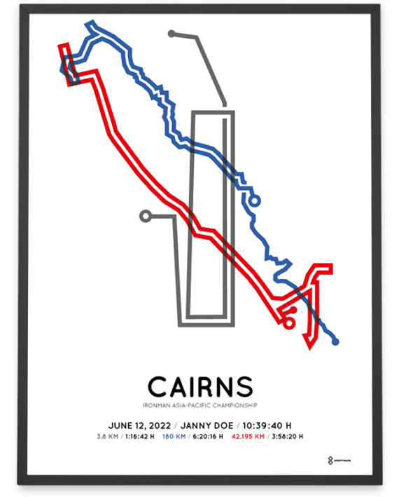 2022 Ironman carins sportymaps course poster