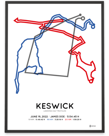 2022 Lakesman half triathlon course poster