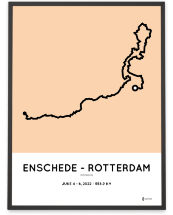 2022 Roparun Route Noord parcours poster