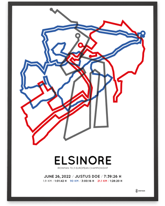 2022 ironman 70.3 european championship elsinore course poster