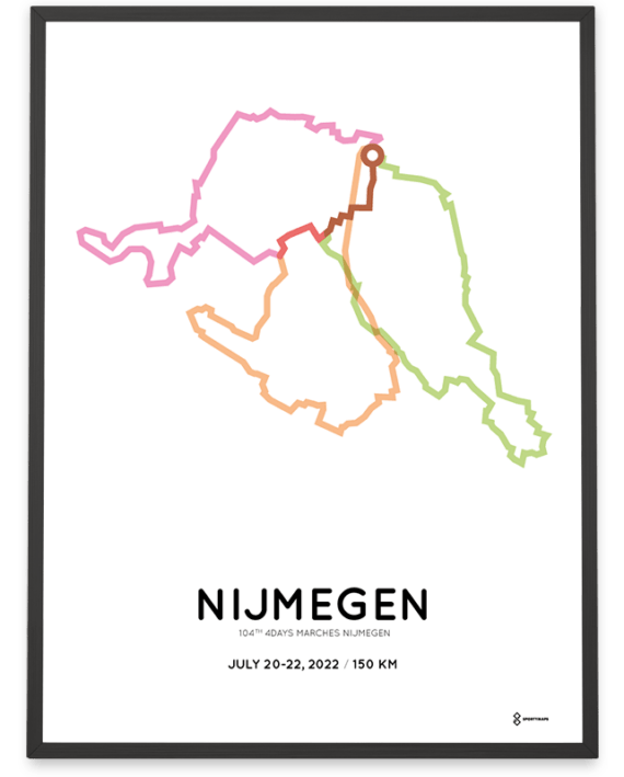 2022 4Daagse 200km Sportymaps route poster