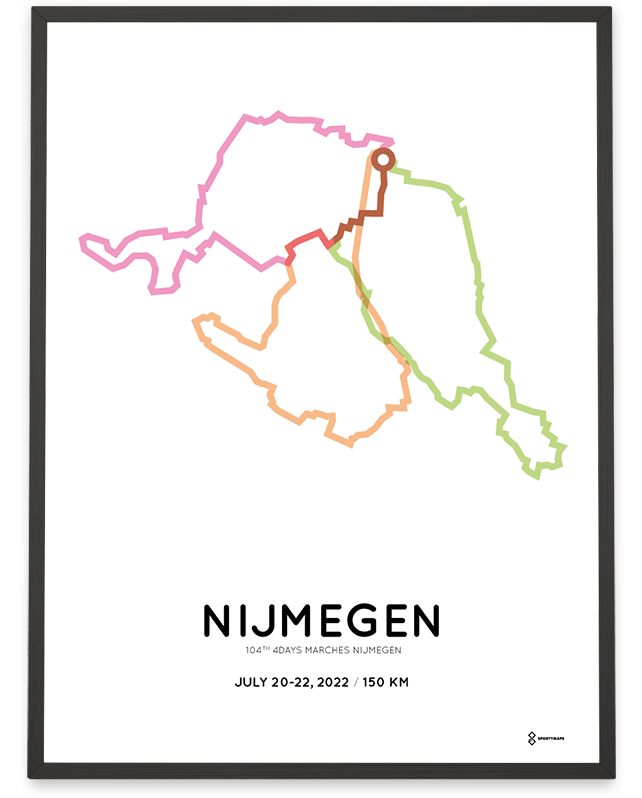 Four Days Nijmegen 200km print – Sportymaps