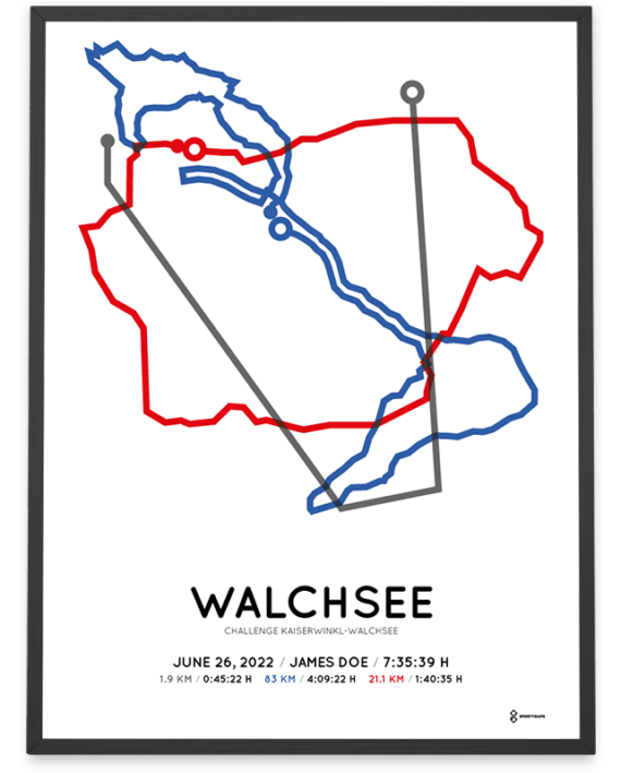 2022 Challenge Kaiserwinkl Walchsee Sportymaps Strecke poster