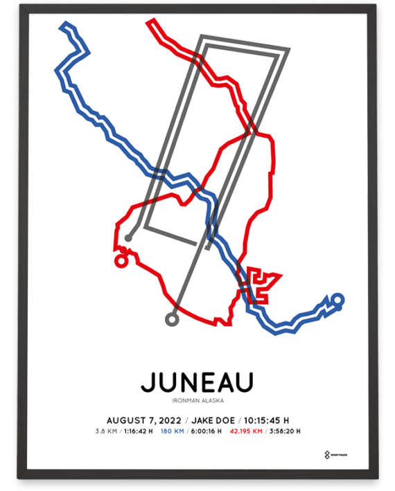 2022 Ironman Alaska Sportymaps course poster