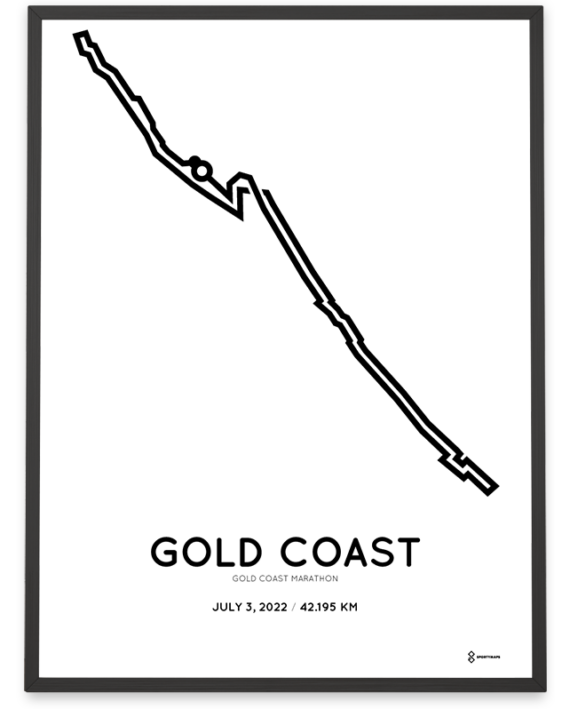 2022 gold coast marathon course poster