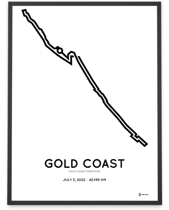 2022 gold coast marathon course poster