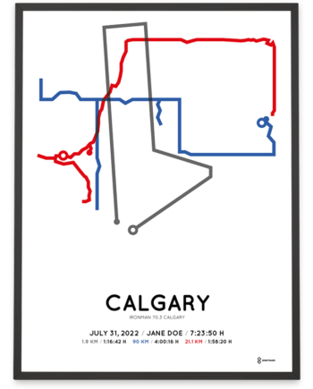 2022 ironman 70.3 calgary parcours poster