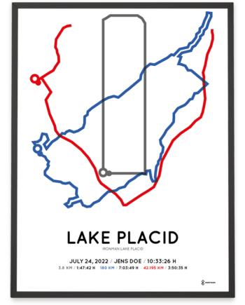 2022 ironman lake placid sportymaps course poster