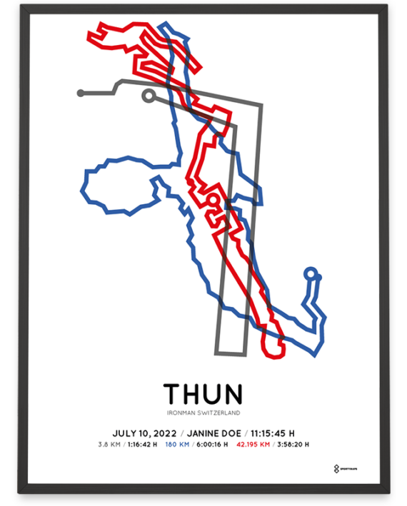 2022 ironman switzerland sportymaps course poster