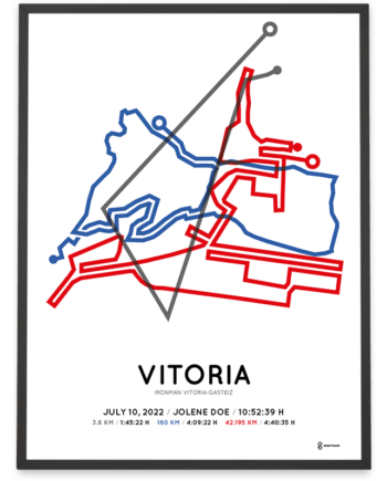 2022 ironman vitoria-gasteiz course map poster