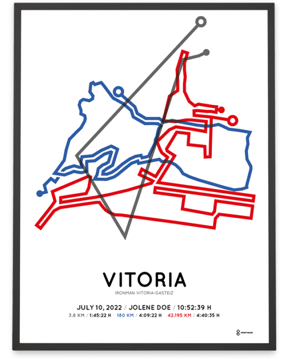 2022 ironman vitoria-gasteiz course map poster