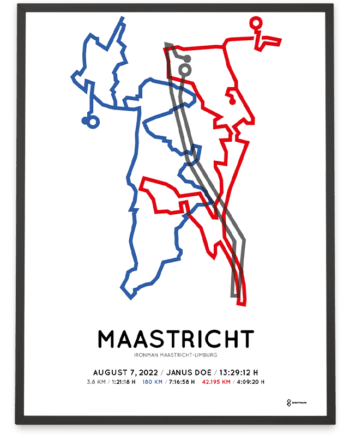 2022 Ironman maastricht sportymaps course poster