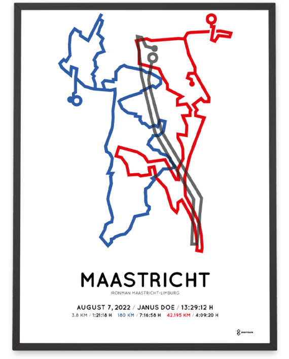 2022 Ironman maastricht sportymaps course poster