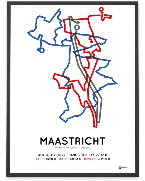 2022 Ironman maastricht Sportymaps course poster