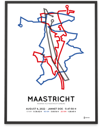 2022 ironman 70.3 maastricht zegepraal route poster