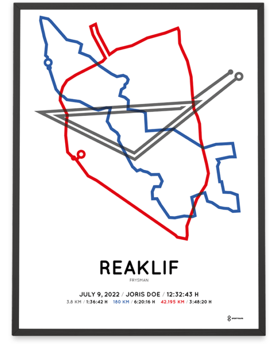 2022 Frysman Sportymaps parcours poster