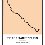 2022 Comrades marathon Sportymaps course poster
