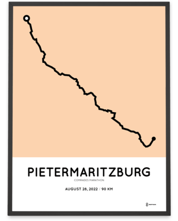 2022 Comrades marathon Sportymaps course poster