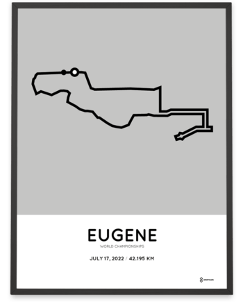 2022 Eugene marathon World championships SPortymaps course poster