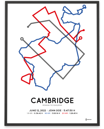 2022 Ironman 70.3 Eagleman course poster