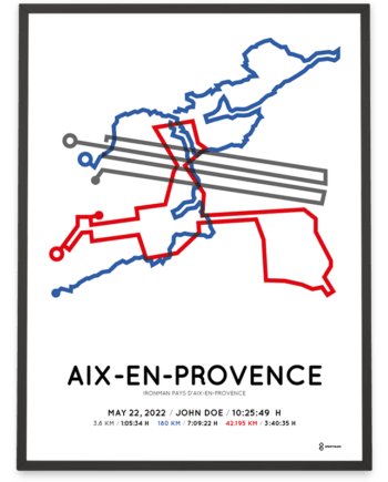 2022 Ironman Aix-en-Provence parcours poster