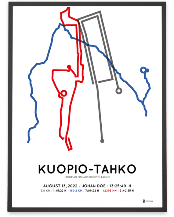 2022 Ironman kuopio-tahko Sportymaps course poster