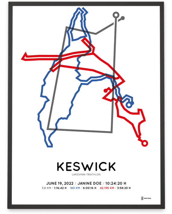 2022 Lakesman Triathlon course poster