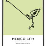 2022 Mexico city marathon sportymaps course poster