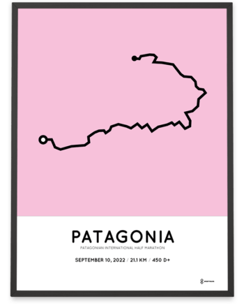 2022 Patagonia half marathon course poster