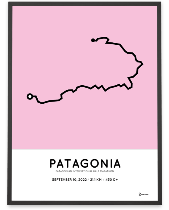 2022 Patagonia half marathon course poster