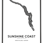 2022 Sunshine coast marathon sportymaps poster