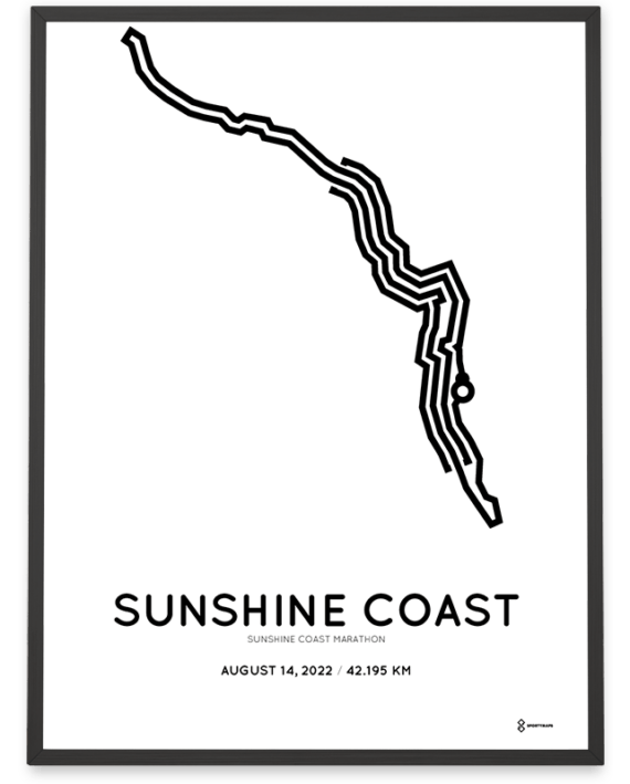 2022 Sunshine coast marathon sportymaps poster