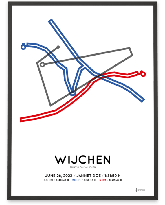 2022 Triathlon Wijchen sprint parcours poster