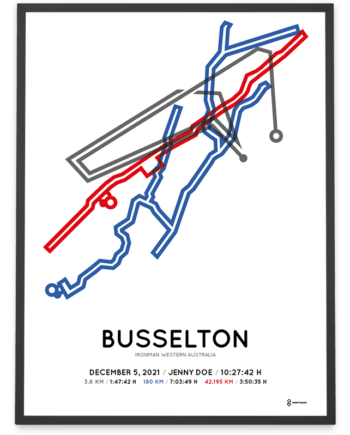 2021 Ironman Busselton sportymaps course poster