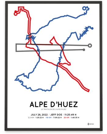 2022 Alpe d'huez triathlon L parcours poster